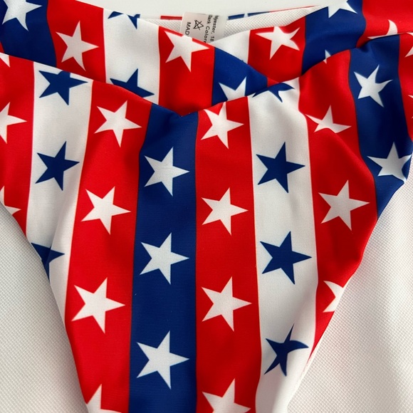 American Flag Stars Stripes Halter Bikini Set - Picture 6 of 13